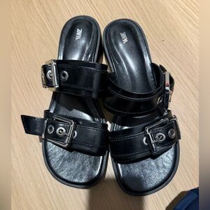 Zara Black Sandals